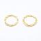 Brass Micro Pave Grade AAA Cubic Zirconia Linking Rings, Cadmium Free & Nickel Free & Lead Free, Real 18K Gold Plated, 13x1.5mm, Hole: 10mm