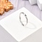 Rhodium Plated 925 Sterling Silver Adjustable Rings, Platinum, Twelve Constellations, Aries, 2mm, Inner Diameter: 16mm
