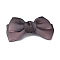 Polyester Bowknot Shoe Decorations, Detachable Shoe Buckle Clips, with Iron Findings, Rosy Brown, 59x101x18mm