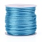 Nylon Cord, Satin Rattail Cord, for Beading Jewelry Making, Chinese Knotting, Deep Sky Blue, 2mm, about 10.93 yards(10m)/roll