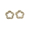 304 Stainless Steel Rhinestone Cabochons, Ion Plating(IP), Golden, Flower, 9x9.5x1.5mm