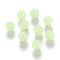 Luminous Acrylic Round Beads, Pale Green, 4mm, Hole: 1.5mm, 100pcs