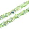 Transparency Electroplate Glass Beads Strands, Fish, AB Color Plated, Half Plated, Light Blue, 15x8.1x5mm, Hole: 0.9~1mm, about 55pcs/strand, 25.59''(65cm)