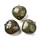 Natural Dragon Blood Pendants, with Brass Snap on Bails, Heart Charms, Platinum, 26.5~27x25x13.5~14mm, Hole: 6.5x3.5mm