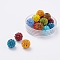 Grade A Rhinestone Beads, Pave Disco Ball Beads, Resin and China Clay, Round, Mixed Color, PP11(1.7~1.8mm), 10mm, Hole: 1.5mm