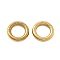 304 Stainless Steel Linking Rings, Ion Plating(IP), Textured Ring, Real 14K Gold Plated, 19x3.5mm, Inner Diameter: 11mm