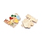 Light Gold Plated Alloy Enamel Pendants, Cadmium Free & Lead Free, Heart Balloon with Word Happy Charm, Colorful, 21x18x2mm, Hole: 1.8mm