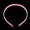 Hair Accessories Plain Plastic Hair Band Findings, with Teeth, Pearl Pink, 114~120x12~12.5mm