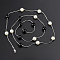 Black and White Imitation Pearl Chain Necklaces for Unisex