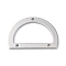 Brass Pendants, Cadmium Free & Nickel Free & Lead Free, Half Round, Platinum, 14.5x21.5x1mm, Hole: 1mm