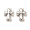 Tibetan Style Alloy Beads, Cadmium Free & Lead Free, Flat Cross, Antique Silver, 13.5x11x3.5mm, Hole: 1.6mm, about 636pcs/1000g