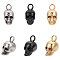 6Pcs 3 Colors Retro 304 Stainless Steel Pendants, Skull Charm, Mixed Color, 20.5x9.5x13.5mm, Hole: 3mm, 2pcs/color