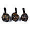 Natural Tiger Eye Pendants, with Woven TaiWan Nylon Thread, Nuggets, 40~60x20~27x12~24mm, Hole: 10~16mm