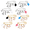 8Pcs 8 Style Nurse Cap & Injection Syringe & Ambulance Alloy Enamel Charms Safety Pin Brooches Set, Medical Theme Stainless Steel Lapel Pins for Sweater Shawl Clips Waist Pants Extender, Mixed Color, 25~47mm, 1Pc/style