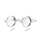 Tarnish Resistant 304 Stainless Steel Dangle Earrings, Cabochon Settings, with Vertical Loop, Flat Round, Stainless Steel Color, Tray: 12mm, 25.5mm, 19 Gauge, Pin: 0.9mm