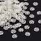 Silver Color Plated Brass Bead Caps, Multi-Petal, about 6mm in diameter, 1.5mm thick, Hole: 0.8mm