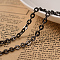 304 Stainless Steel Cable Chains, Unwelded, with Spool, Electrophoresis Black, 4x3x0.8mm, about 32.8 Feet(10m)/roll
