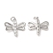 Brass & Cubic Zirconia Pendants, Cadmium Free & Nickel Free & Lead Free, Dragonfly Charm, Real Platinum Plated, 20x22x3mm, Hole: 3mm