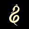 PVD Vacuum Plating 201 Stainless Steel Pendants, Laser Cut, Snake, Golden, 36.5x16x1mm, Hole: 1.5mm