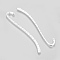 Tibetan Style Alloy Bookmarks, Cadmium Free & Nickel Free & Lead Free, Silver, 84x4x2mm, Hole: 2mm