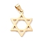 304 Stainless Steel Pendants, Laser Cut, Star of David, Golden, 25x19x1.5mm, Hole: 3x6mm