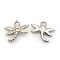 CCB Plastic Pendants, Dragonfly Charms, Platinum, 17x19x3mm, Hole: 3mm