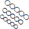 OLYCRAFT 15pcs Mini Split Rings 10/12/14mm Titanium Alloy Key Rings Double Loops Keychain Jump Rings Rainbow Color Rings Connectors for Keychains Necklaces Pendant Clasp Supplies