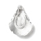 Transparent Glass Pendants, for Chandelier Crystal Hanging Pendants, Faceted, Teardrop, Clear, 47x34.5x13.5mm, Hole: 1.8mm