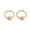 Brass Screw Carabiner Lock Charms, for Necklaces Making, Quick Links, Long-Lasting Plated, Ring, Real 18K Gold Plated, 22x3mm, Screw: 8x7mm