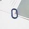 Alloy Spring Rings Clasps, Dark Blue, 50x25mm