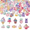 50Pcsc 10 Styles Translucent Resin Cabochons, Mixed Shapes, Mixed Color, 17.5~34.5x11~23x5~8.5mm, 5pcs/style