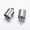 Tarnish Resistant 304 Stainless Steel Cord Ends, Stainless Steel Color, 13x9mm, Hole: 3.3mm, Inner Diameter: 8mm