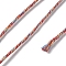 Polyester Twisted Cord, Round, for DIY Jewelry Making, Sandy Brown, 1mm, about 49.21 Yards(45m)/Roll