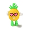PVC Plastic Big Pendants, Fruit Style, Pineapple, 57.5x41x23.5mm, Hole: 2.5mm