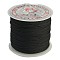 Nylon Jewelry Thread, with Nylon Wire inside, Round, Black, about 0.8mm in diameter, about 32.8 yards(30m)/roll