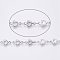 Tarnish Resistant 304 Stainless Steel Chains, Soldered, Heart, Stainless Steel Color, 10x5.5x1mm, about 32.8 Feet(10m)/card