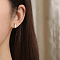 Opalite Teardrop Stud Earrings, 304 Stainless Steel Earrings, Real 18K Gold Plated, 10x6.5mm