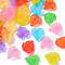 Autumn Theme Transparent Frosted Acrylic Pendants, Maple Leaf, Mixed Color, 24x22.5x3mm, Hole: 1mm, about 962pcs/500g