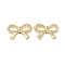 Rack Plating Alloy Beads, Bowknot, Golden, 14x21x3.5mm, Hole: 1.2mm