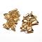 Long-Lasting Plated Brass Links connectors, Flower, Cadmium Free & Lead Free, Real 24K Gold Plated, 24x16x3.5mm, Hole: 1mm