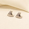 Triangle 304 Stainless Steel Stud Earrings, Stainless Steel Color, Stainless Steel Color