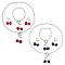 2 Set 2 Color Resin Cherry Pendant Necklace & Charm Bracelet & Dangle Stud Earrings, Alloy Jewelry Set, Mixed Color, 17.24 inch(438mm), 37.5x25mm, 7.56 inch(192mm), 1 Set/color