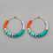 Bohemian Style Handmade Polymer Clay Heishi Beads Hoop Earrings for Girlfriend
