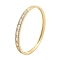 Rack Plating Brass Micro Pave Clear Cubic Zirconia Bangles for Women, Long-Lasting Plated, Lead Free & Cadmium Free, Real 18K Gold Plated, Clear, Inner Diameter: 2-1/8x2-3/8 inch(5.25x6.15cm)