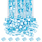 210~240Pcs Glass Seed Beads, 2-Hole, Rectangle, Light Sky Blue, 5x4.5~5.5x2~2.5mm, Hole: 0.5~0.8mm