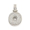 Brass Micro Pave Clear Cubic Zirconia Pendants, Cadmium Free & Nickel Free & Lead Free, Platinum, Letter O, 31x18x5mm, Hole: 3x6mm
