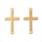 201 Stainless Steel Links connectors, Sideways Cross, Golden, 23x12.5x0.6mm, Hole: 1.6mm