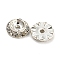 Brass Crystal Rhinestone Beads, Flat Round, Platinum, 11x3mm, Hole: 2mm