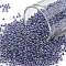 TOHO Round Seed Beads, Japanese Seed Beads, (774) Dark Purple Lined Crystal Rainbow, 11/0, 2.2mm, Hole: 0.8mm, about 1110pcs/10g