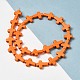 Нити из синтетических бирюзовых бусин G-P507-06D-2